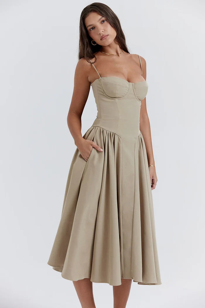 Robe Corset Midi Tendance