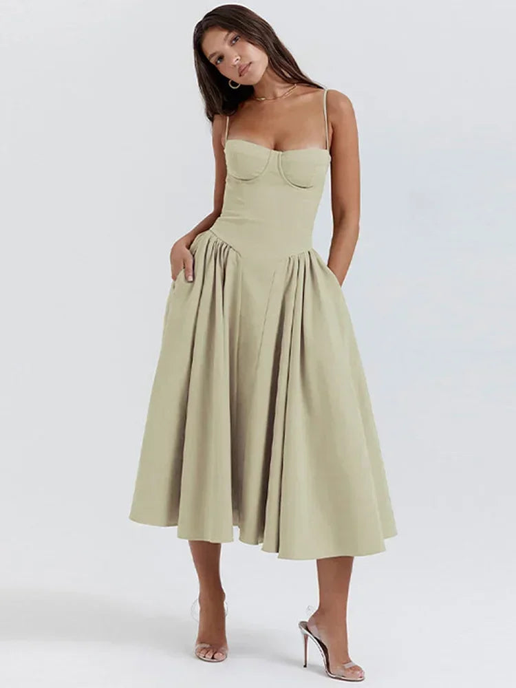 Robe Corset Midi Tendance