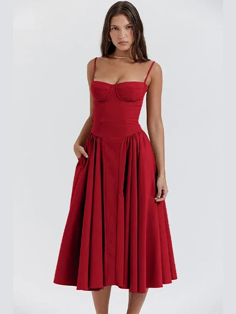 Robe Corset Midi Tendance