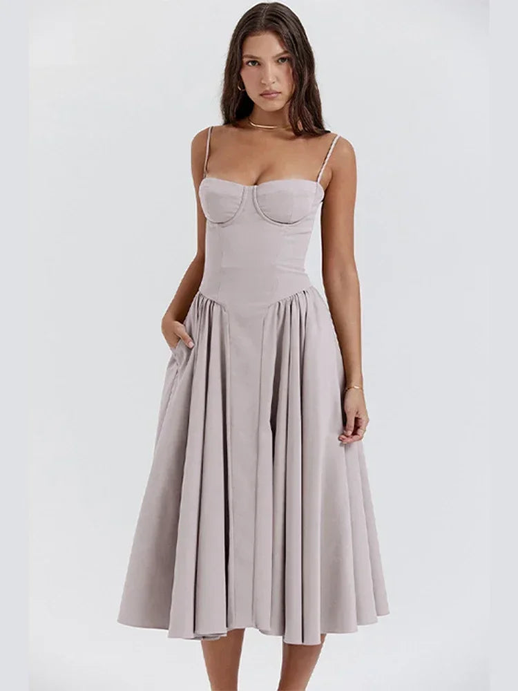 Robe Corset Midi Tendance