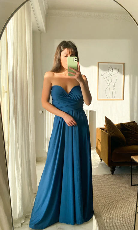Sand OLYMPIA dress - Multi positions