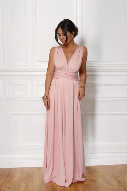 Sand OLYMPIA dress - Multi positions