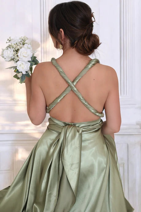 Sand OLYMPIA dress - Multi positions