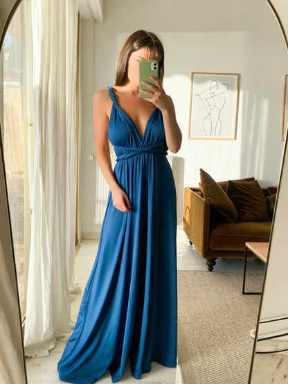Sand OLYMPIA dress - Multi positions